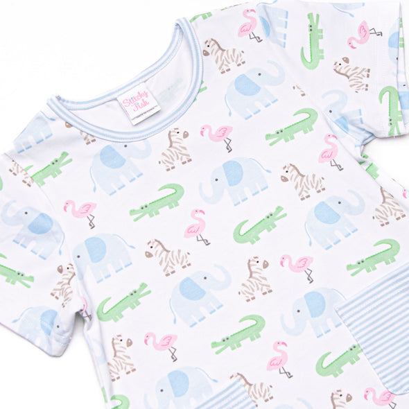 Zoo Park Pals Pocket Ruffle Legging Set, Blue