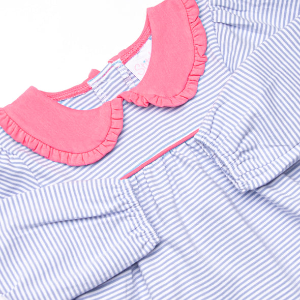 Lydia Diaper Set, Periwinkle Stripe