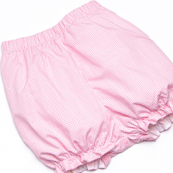 Gingham in the Garden Bloomer Set, Pink