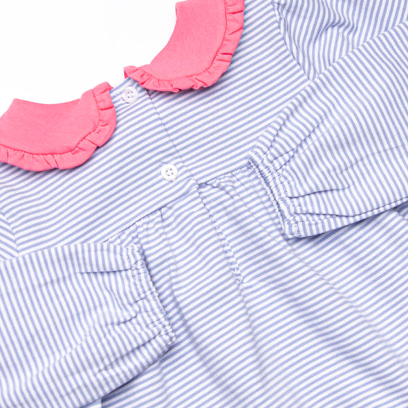Lydia Diaper Set, Periwinkle Stripe