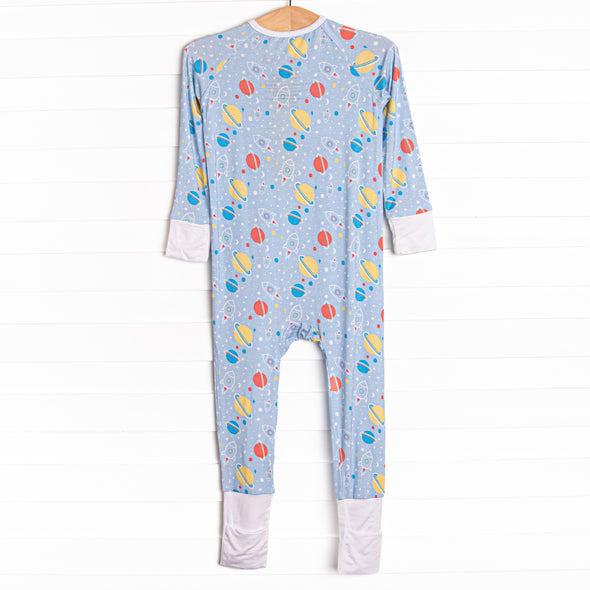 Rocket to Sleep Bamboo Zippy Pajama, Blue