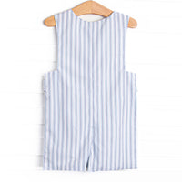 Bleu: Sullivan Sails Smocked Jon Jon, Blue Stripe