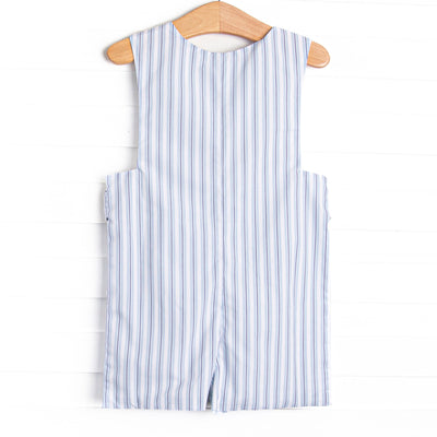 Bleu: Sullivan Sails Smocked Jon Jon, Blue Stripe