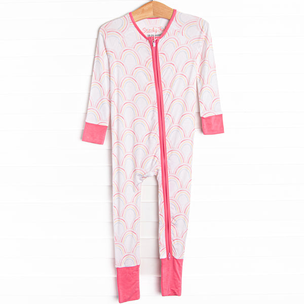 Rise and Shine Bamboo Zippy Pajama, Pink