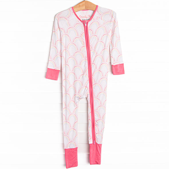 Rise and Shine Bamboo Zippy Pajama, Pink