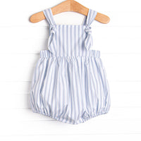 Bleu: Sullivan Sails Smocked Bubble, Blue Stripe