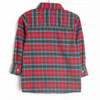 Bleu: Conrad Classic Button-Up Shirt, Red and Green Christmas Plaid