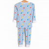 Rocket to Sleep Bamboo Pajama Set, Blue