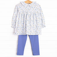 Planted Perfection Legging Set, Blue