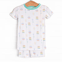 You're Invited Bamboo Pajama Short Set, Green