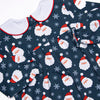Seasonal Snowfall Ruffle Romper, Navy