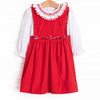 Bleu: Colette Classic Smocked Dress Set, Red Corduroy