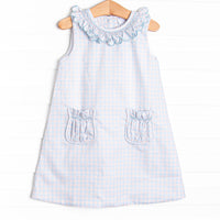 Bleu: Greer Smocked Dress, Blue Plaid