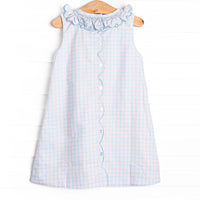 Bleu: Greer Smocked Dress, Blue Plaid