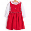 Bleu: Colette Classic Smocked Dress Set, Red Corduroy