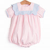 Sweetly Scalloped Bubble, Pink Gingham