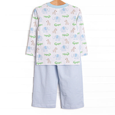 Zoo Park Pals Pant Set, Blue