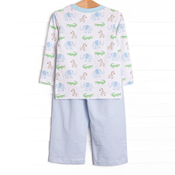 Zoo Park Pals Pant Set, Blue