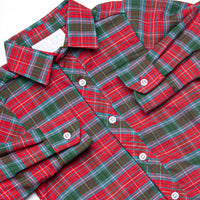 Bleu: Conrad Classic Button-Up Shirt, Red and Green Christmas Plaid