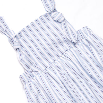 Bleu: Sullivan Sails Smocked Bubble, Blue Stripe