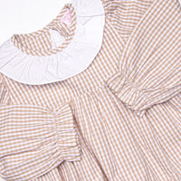Classic Caroline Bubble, Tan Gingham