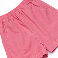 Bleu: Hollybrook Holiday Embroidered Short Set, Red