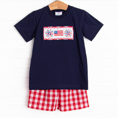 Free to Sparkle Short Set, Navy