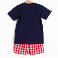 Free to Sparkle Short Set, Navy