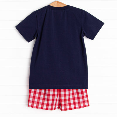 Free to Sparkle Short Set, Navy