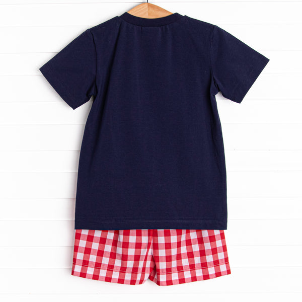 Free to Sparkle Short Set, Navy