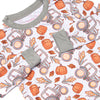 Farm Festival Bamboo Pajama Set, Orange