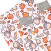 Farm Festival Bamboo Pajama Set, Orange