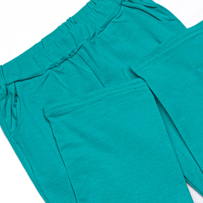 Charles Long Sleeve Pant Set, Teal Stripe