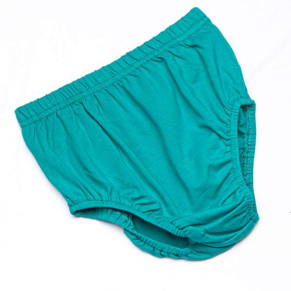 Evan Long Sleeve Pocket Diaper Set, Teal Stripe