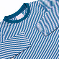 Charles Long Sleeve Pant Set, Prussian Blue Stripe