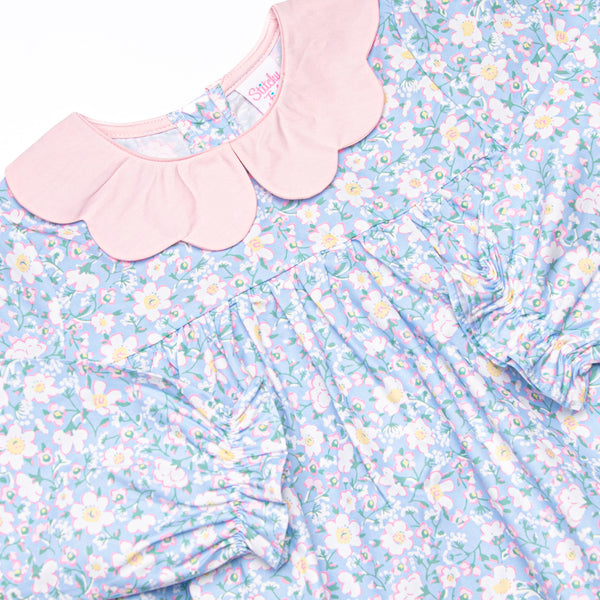 Gardenia Garden Legging Set, Blue