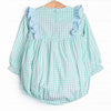 Garden Mint Gingham Girl Bubble, Green