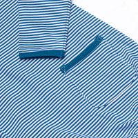 Noah Long Sleeve Pocket Bubble, Prussian Blue Stripe