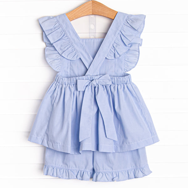 July Jubilee Smocked Ruffle Short Set, Blue