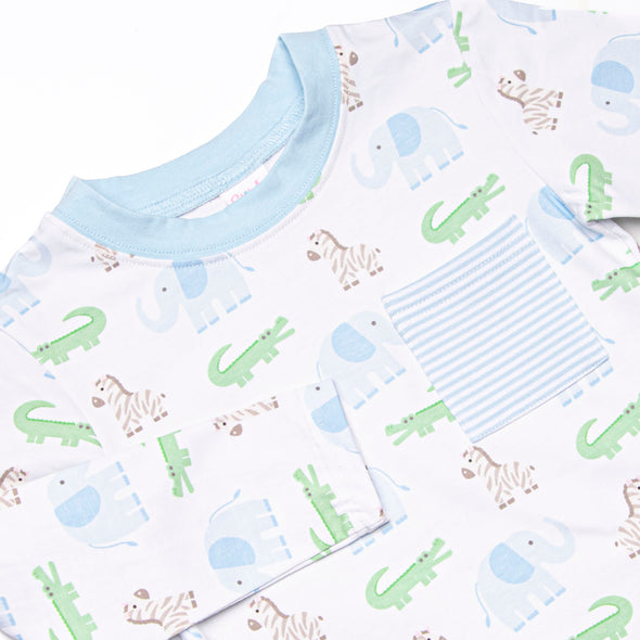 Zoo Park Pals Pant Set, Blue