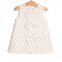 Rosey Rosebuds Dress, White