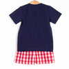 Big League Baller Smocked Short Set, Navy