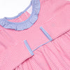Zoe Dress, Periwinkle and Medium Pink Stripe