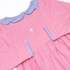 Zoe Dress, Periwinkle and Medium Pink Stripe
