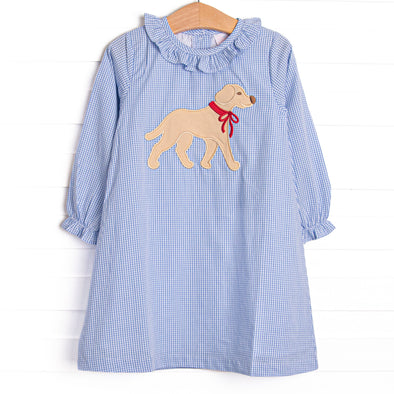 Chasing Tails Applique Dress, Blue