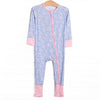 Wrapped in Ribbons Bamboo Zippy Pajama, Blue