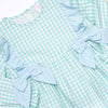 Garden Mint Gingham Girl Bubble, Green