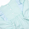 Garden Mint Gingham Girl Bubble, Green