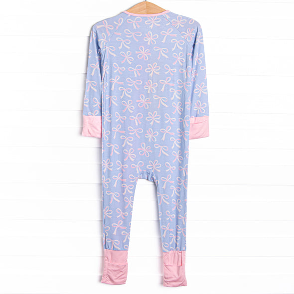 Wrapped in Ribbons Bamboo Zippy Pajama, Blue