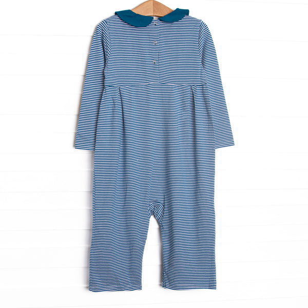 Isaac Romper, Prussian Blue Stripe